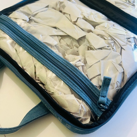 Steve Madden Denim Cosmetic Travel Bag - NWT - Picture 3 of 9